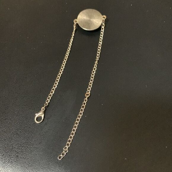 Vintage Lousiana Water Meter Chain Bracelet NOLA Crescent Box Silver Blue 8-10"L - Picture 5 of 12